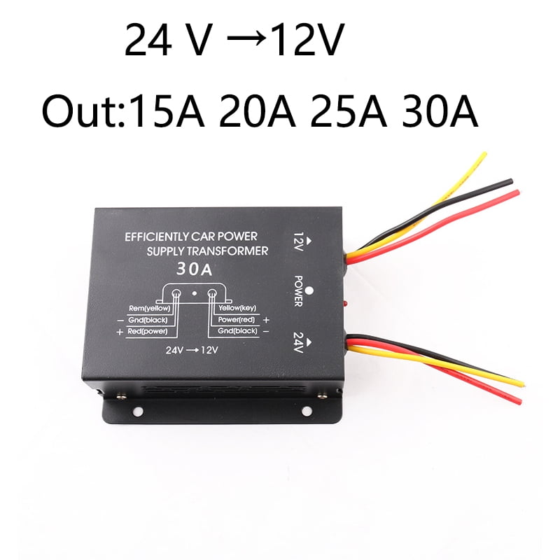 DC Voltage Reducer 24V Step Down To 12V 15 A 20 25A 30A Audio 