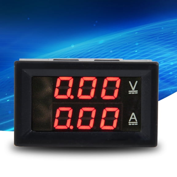 DC Voltmeter Ammeter, 100V 50A/10A LED Display Panel Meter for Accurate Voltage Current Readings