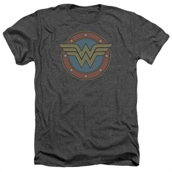 DC-WW Vintage Emblem - Adult Heather Tee - Charcoal- Extra Large
