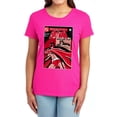 thumbnail image 1 of DC Wanted Bat Women's T Shirt, Hot Pink, Large, 1 of 6