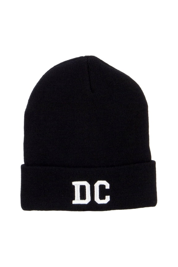 DC Washington State Embroidered Long Beanie - Black OSFM