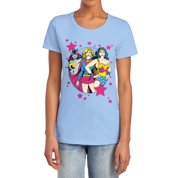 DC We are Superior Women's T Shirt, Light Blue, Small