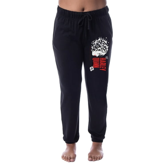 DC Womens' The Suicide Squad Movie Harley Quinn Sleep Jogger Pajama Pants