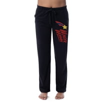 DC Womens' Wonder Woman Classic Star Stripe Logo Sleep Pajama Pants