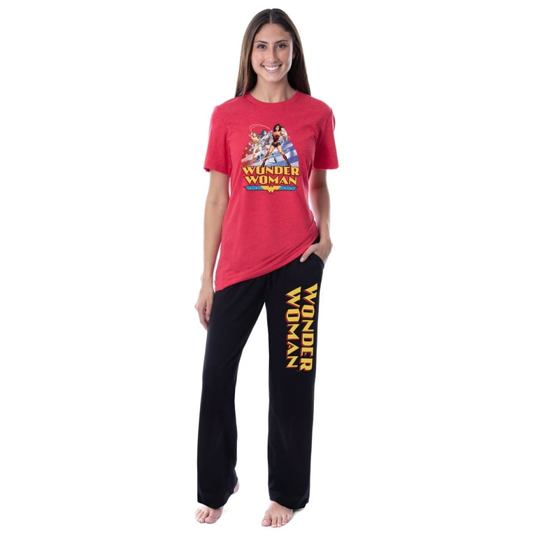 DC Womens Wonder Woman Through The Ages Sleep Pajama Set Shirt