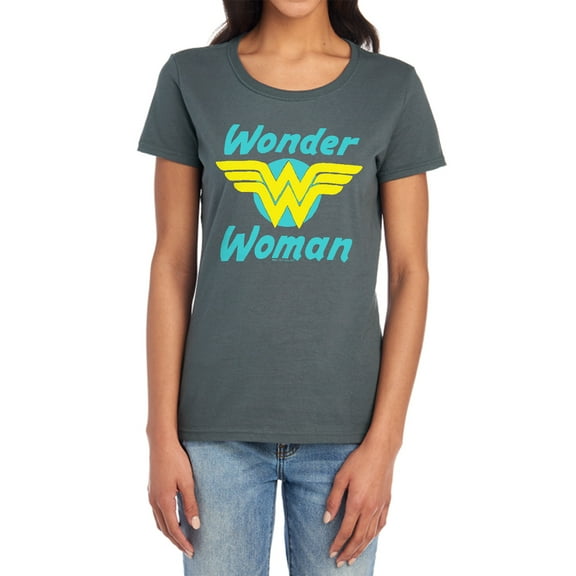 DC Wonder Wings Women's T Shirt, Charcoal, Medium