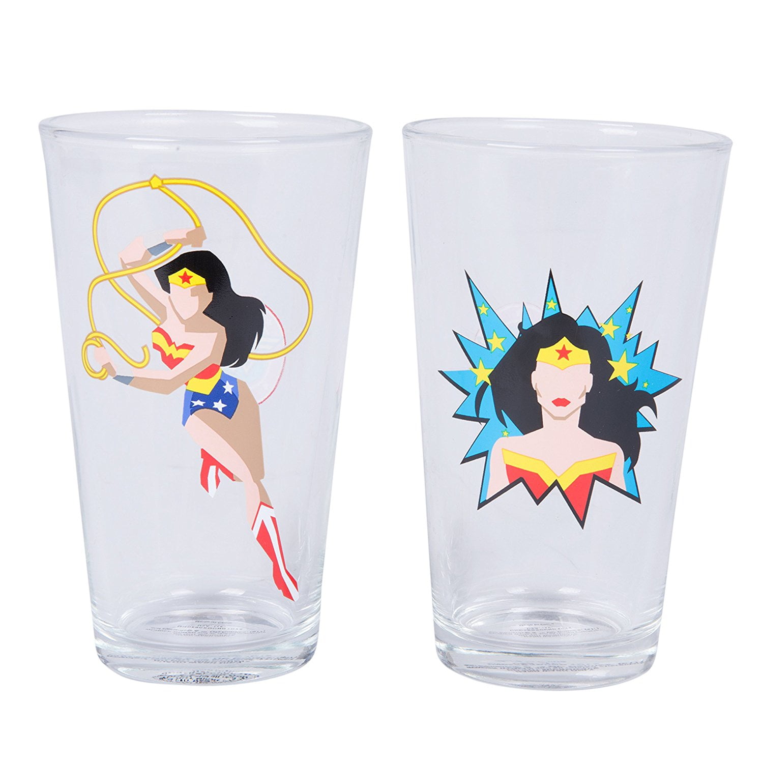 WONDER WOMAN Tumbler Plastic 20 oz Drinking Cup straw lid DC Comics Lot (2)