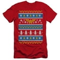 thumbnail image 1 of DC Wonder Woman ChristmaS/Sweater HBO S/S Adult 30/1 T-Shirt Red, 1 of 1
