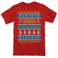 thumbnail image 1 of DC Wonder Woman ChristmaS/Sweater S/S Adult 18/1 T-Shirt Red, 1 of 1