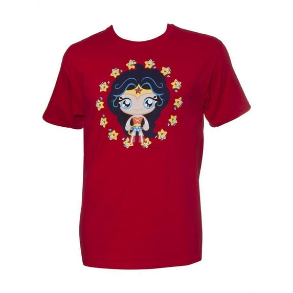 DC Wonder Woman Cutie Mens Red T-Shirt - Large
