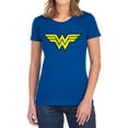 thumbnail image 1 of DC Wonder Woman Logo Dist Women's T Shirt, Royal, Large, 1 of 6