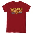 thumbnail image 1 of DC Wonder Woman Logo Women's T Shirt, Cardinal, Large, 1 of 6