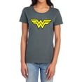 thumbnail image 1 of DC Wonder Woman Logo Women's T Shirt, Charcoal, Large, 1 of 6