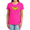 thumbnail image 1 of DC Wonder Woman Logo Women's T Shirt, Hot Pink, Large, 1 of 6