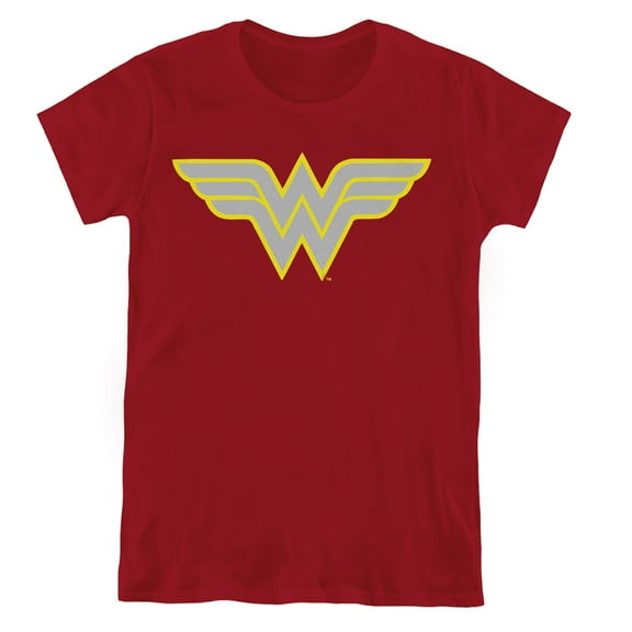 DC Ww Logo Women's T Shirt, Cardinal, Large