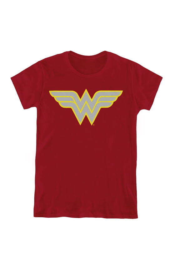 DC Ww Logo Women's T Shirt, Cardinal, Small