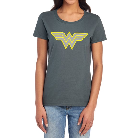 DC Ww Logo Women's T Shirt, Charcoal, Small