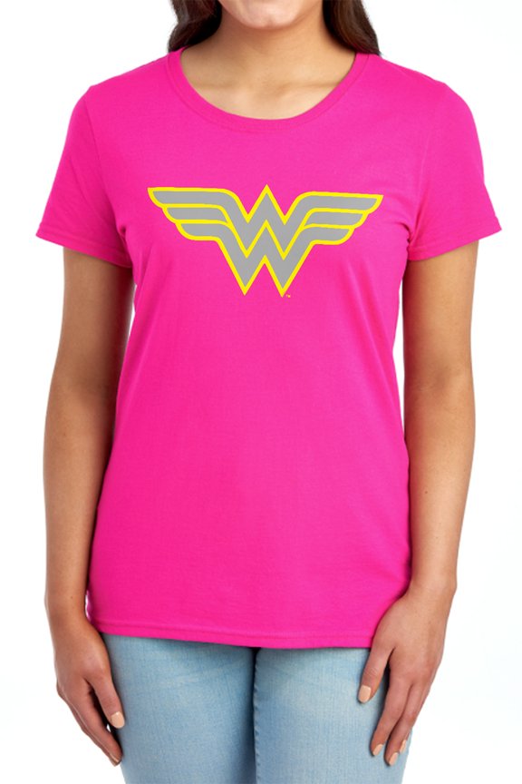 DC Ww Logo Women's T Shirt, Hot Pink, Large