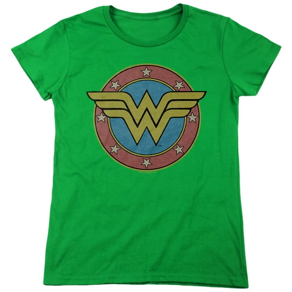 DC Ww Vintage Emblem Women's T Shirt, Kelly Green, 2X-Large