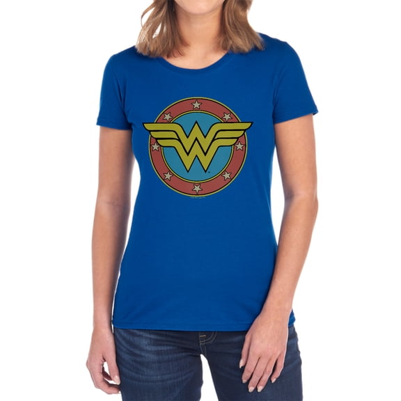 DC Ww Vintage Emblem Women's T Shirt, Royal, Medium
