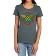 thumbnail image 1 of DC WW Wonder Woman Vintage Emblem Women's T Shirt (2X-Large) Charcoal, 1 of 6