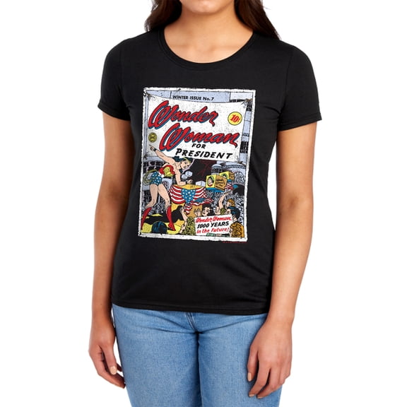 DC Ww for President Women's T Shirt, Black, Large