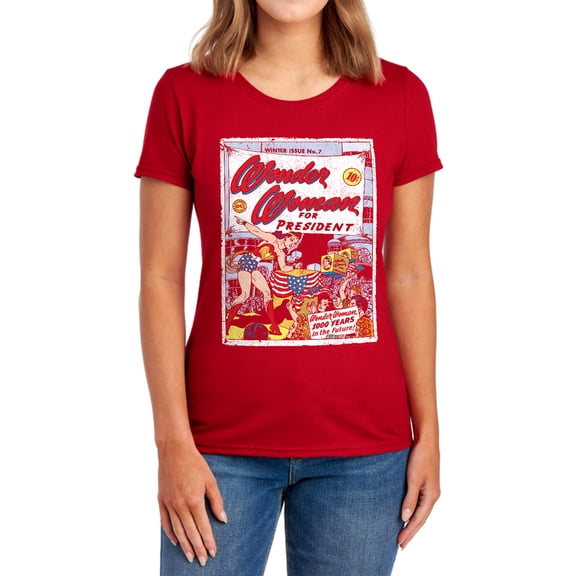 DC Ww for President Women's T Shirt, Red, X-Large