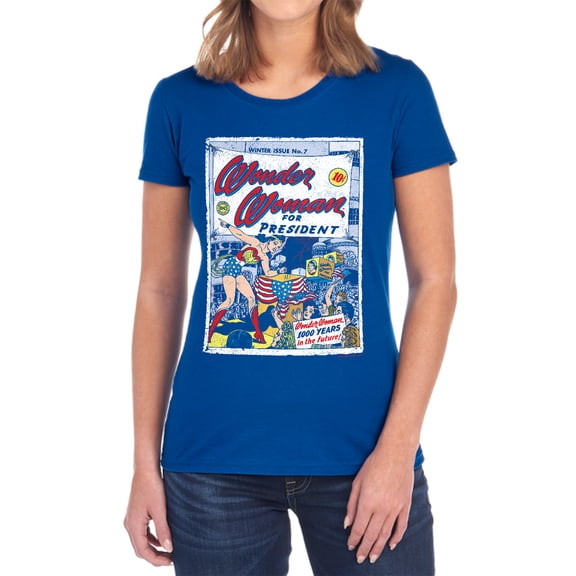 DC Ww for President Women's T Shirt, Royal, Medium