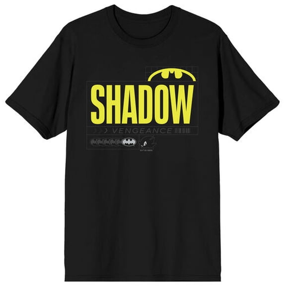 DC X Sega Batman X Shadow Adult Black Crew Neck Short Sleeve T-shirt-6XL