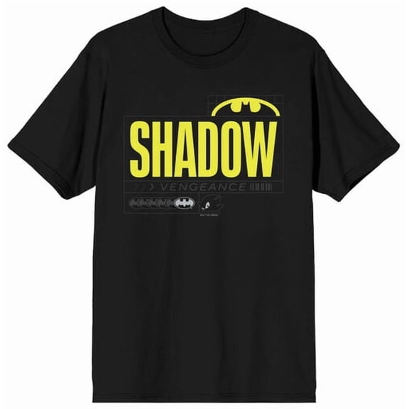 DC X Sega Batman X Shadow Adult Black Crew Neck Short Sleeve T-shirt-6XL