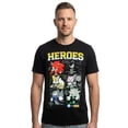 thumbnail image 1 of DC X Sonic The Hedgehog Men's T-Shirt Heroes Comic Book Panel Distressed Graphic Print Tee, 1 of 5