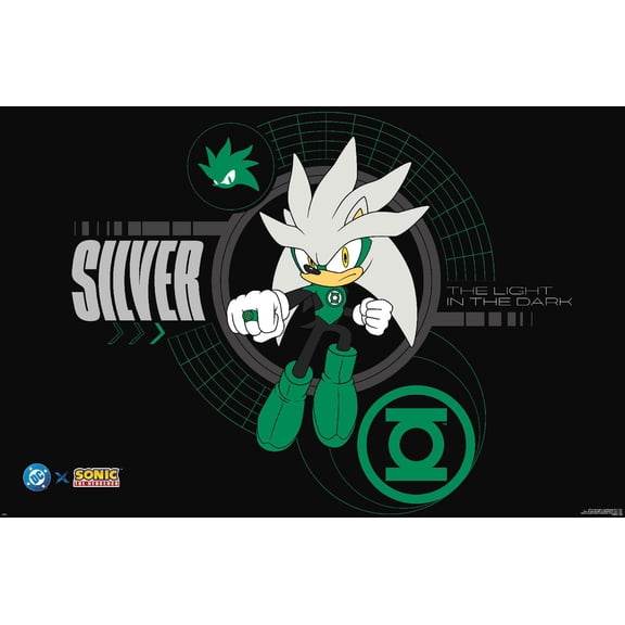 DC X Sonic The Hedgehog - Silver The Light In The Dark Wall Poster, 22.375" x 34"