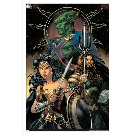 DC Zack Snyder's Justice League - Jim Lee Variant Wall Poster, 14.725" x 22.375", Framed