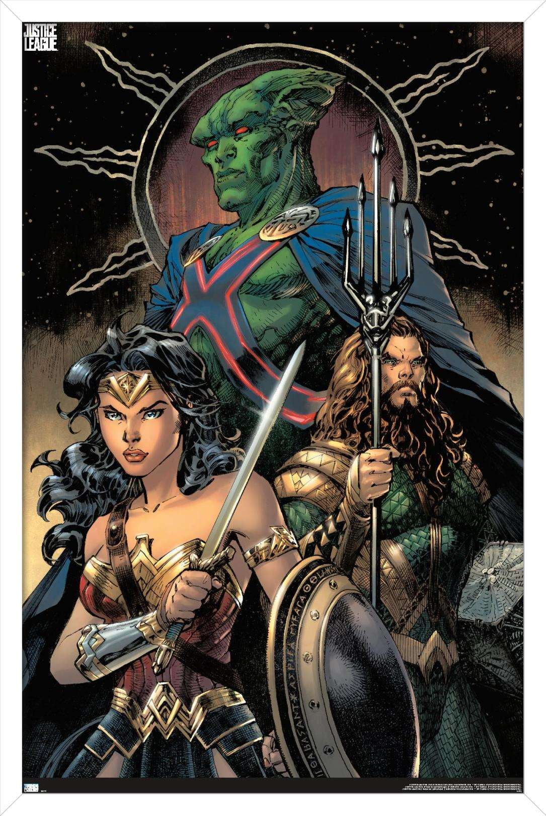 DC Zack Snyder's Justice League - Jim Lee Variant Wall Poster, 22.375" x 34", Framed