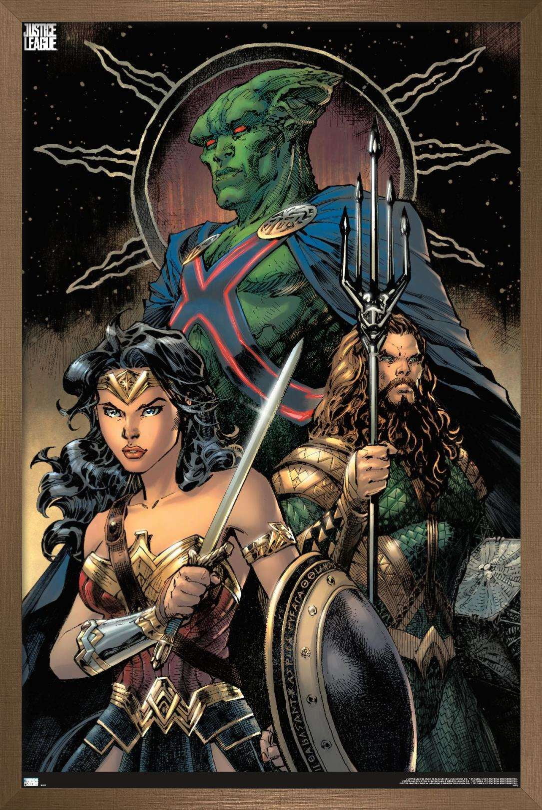 DC Zack Snyder's Justice League - Jim Lee Variant Wall Poster, 22.375" x 34", Framed