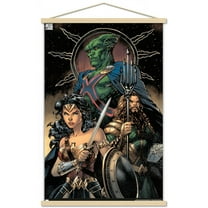 DC Zack Snyder's Justice League - Jim Lee Variant Wall Poster with Wooden Magnetic Frame, 22.375" x 34"