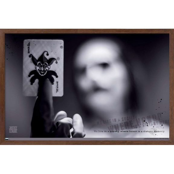 DC Zack Snyder's Justice League - Joker Card Wall Poster, 14.725" x 22.375", Framed