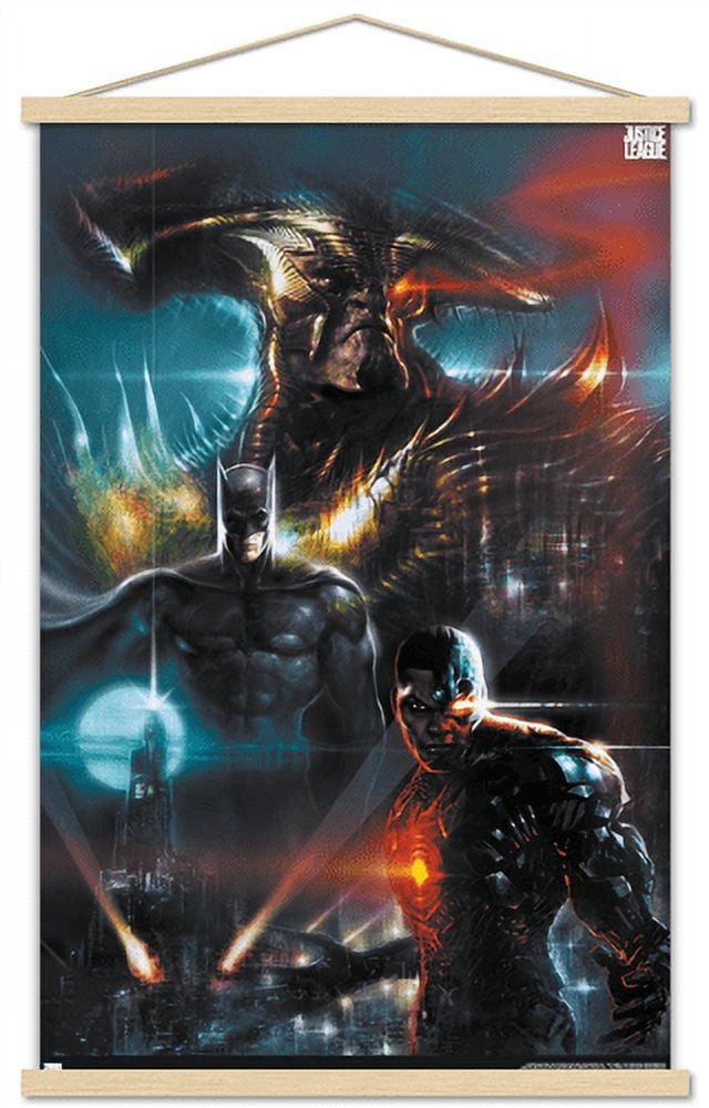 DC Zack Snyder's Justice League - Liam Sharp Variant Wall Poster with Wooden Magnetic Frame, 22.375" x 34"