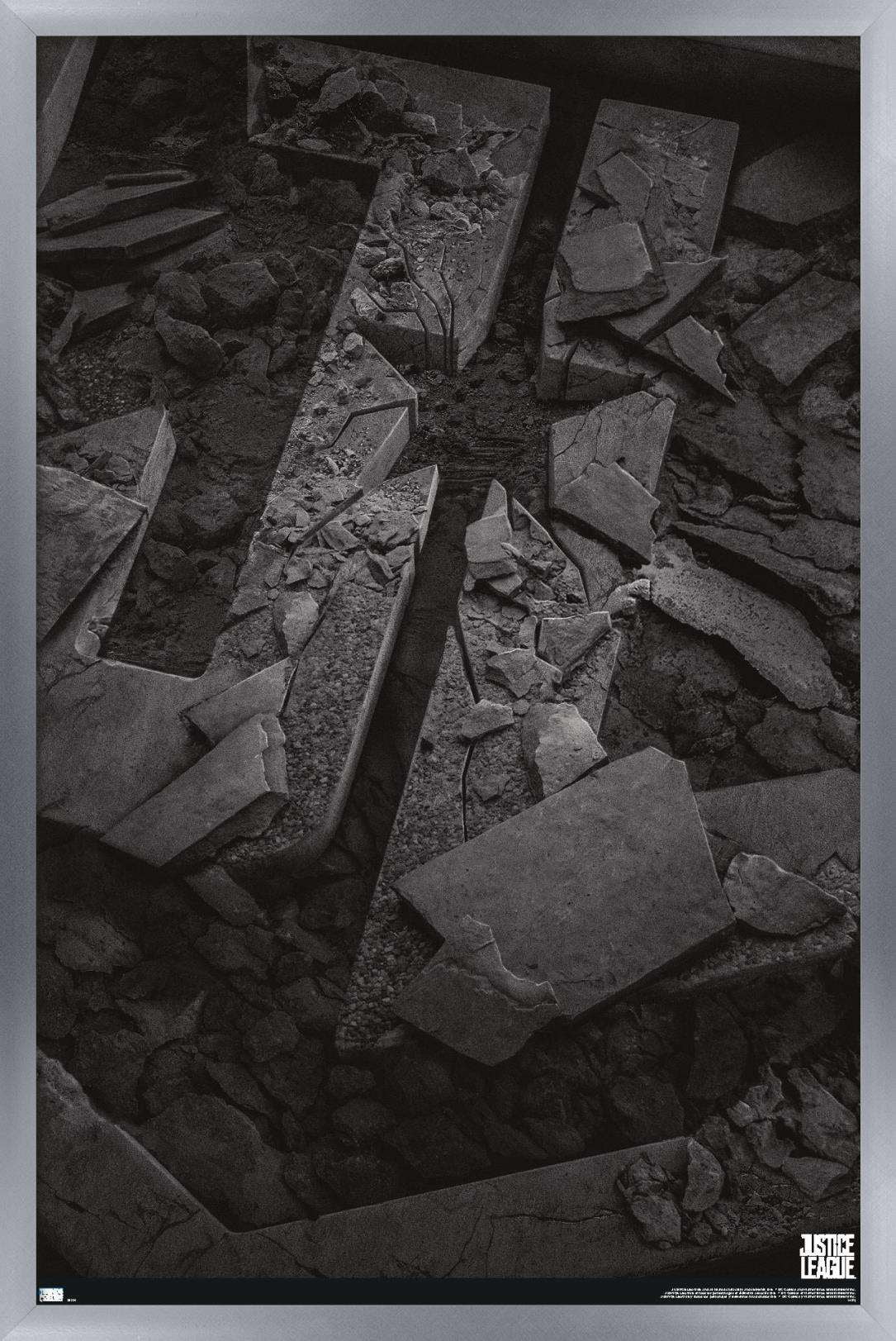 DC Zack Snyder's Justice League - Logo Wall Poster, 14.725" x 22.375", Framed