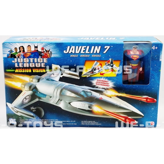 DC's Justice League Mission Vision Javelin 7 Vehicle W/ Superman Figure 2006 NEW