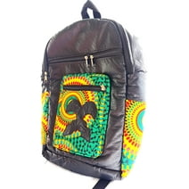 DC1 African Ethnic Tribal Medium Leather Backpack for Boys and Girls MNQ