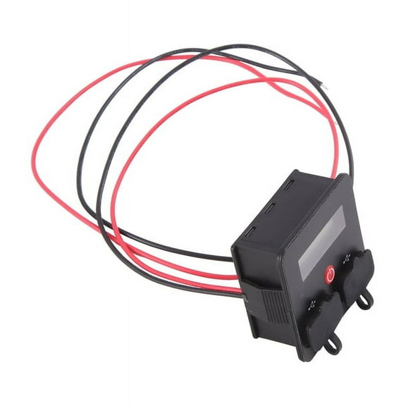 DC12-24V Battery Capacity Indicator Voltmeter Battery Monitor Meter with Dual USB Changer Socket for Car RV