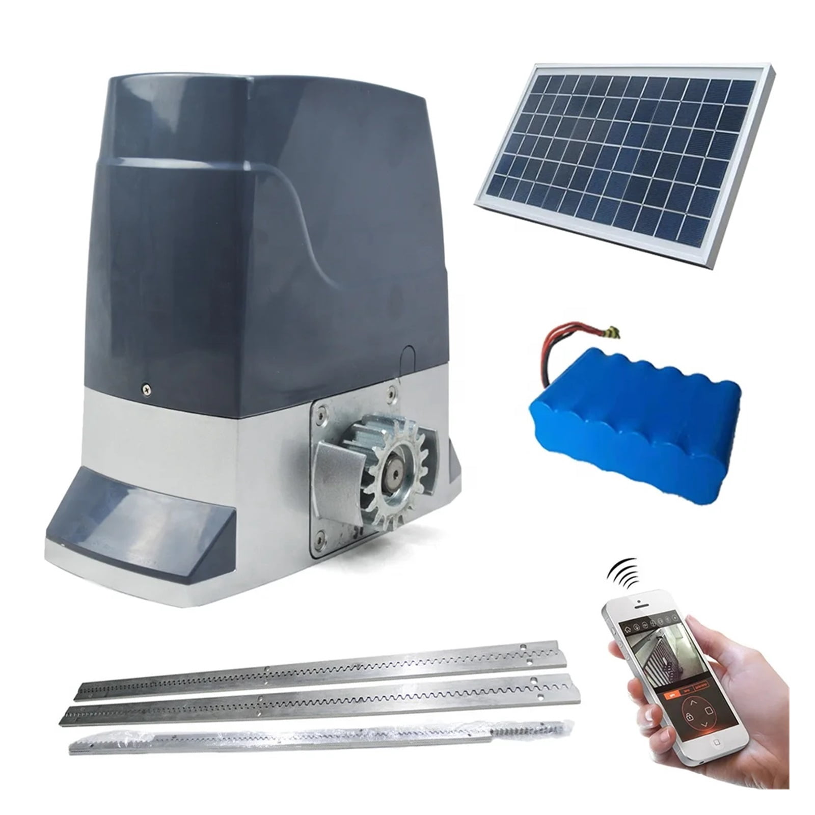 DC1200KG Solar Gate Opener 24V DC Sliding Door Motor Automatic Slide ...