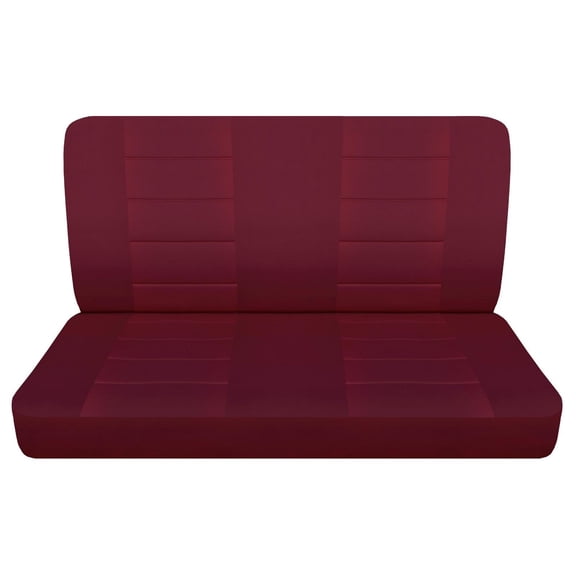 Designcovers Fits 1977-1994 Ford F150 Cotton Seat Covers Solid Bench Front:Solid Burgundy