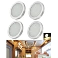 thumbnail image 1 of DC12V 12 LED RV Interior LED Spot Light for Cabinet Camper Van Caravan Motorhome VW T4 T5 RV, 4 Pack, Warm White, 1 of 10