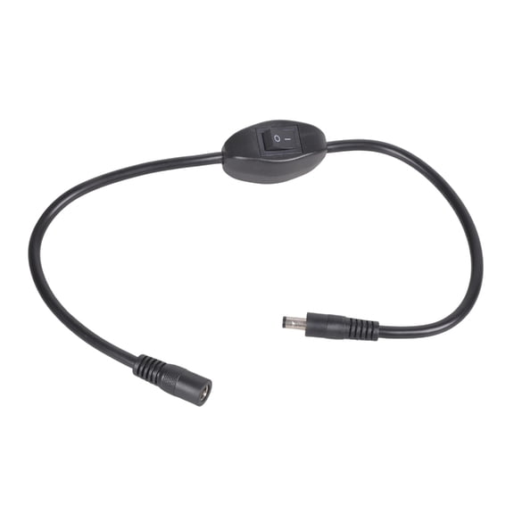 DC12V 15A Extension Cord With Button 5.5x2.1mm 5.5x2.5mm Male To Female