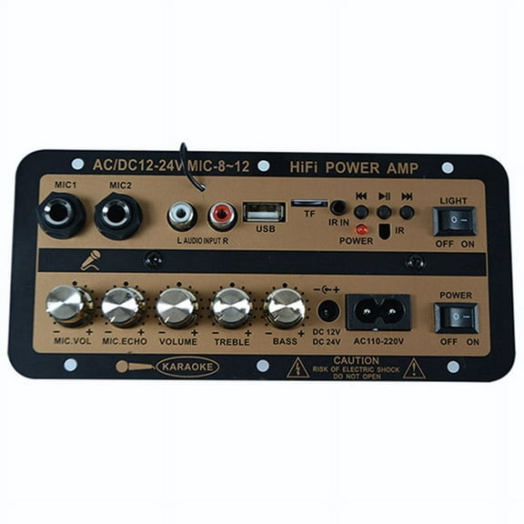 DC12V/24V 110V-220V 30W Audio Bluetooth Amplifier Board With Optical Subwoofer Audio Amplificador For Home Car US Plug