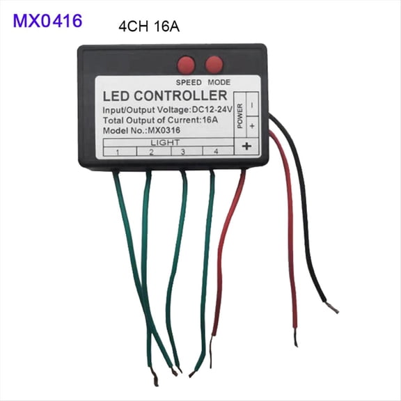DC12V-24V Led Strip Light Controller Jump Water Burst Flash Horse Sign Luminous Word Exposed Light Box RGB Controler 4CH