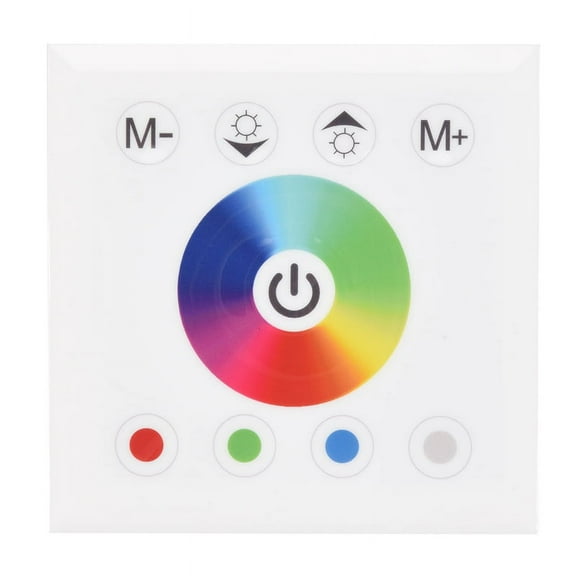 DC12V-24V RGB / RGBW Wall Mounted Touch Panel Controller Glass Panel Dimmer Switch Controller for LED Strips Lamp White,1 x LED Dimmer,White