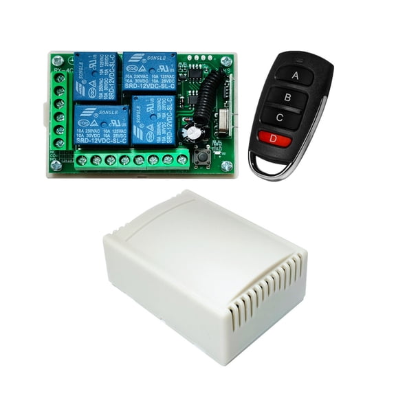 DC12V 4CH Remote Control Switch for Window and Entrance Automation Enhanced Security